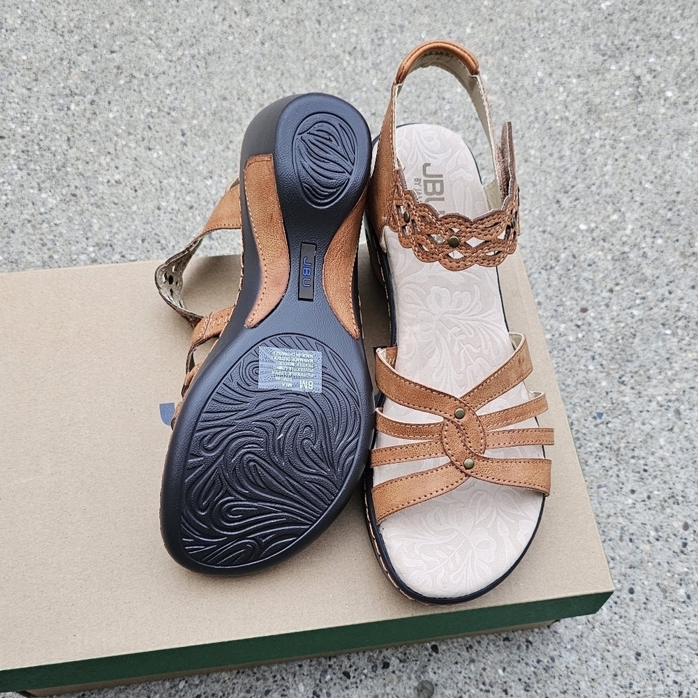 Jbu memory foam Cushioned sandals women's  8 - Picture 6 of 12